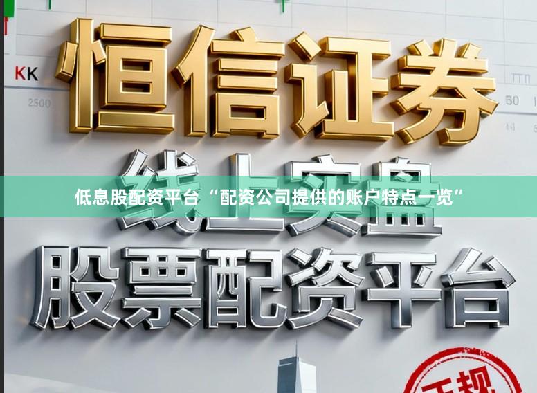 低息股配资平台 “配资公司提供的账户特点一览”